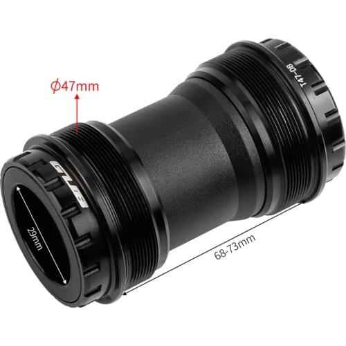 T47-DB Bicycle Bottom Bracket Crankshaft 68/73mm Thread Type Aluminum alloy Crankshaft Bearing Bicycle Shaft Steel Bearing