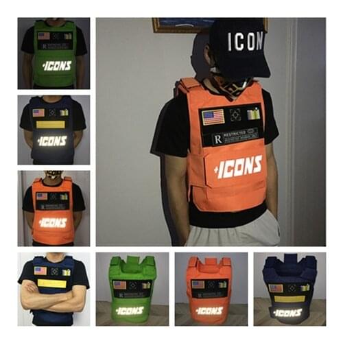 New Arrival Trending Reflection Effect Vest Fashion Icon vest tactical vest Military Vest men Outdoor Vests Chalecos para hombre
