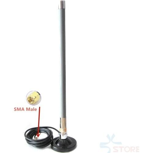 1.2Ghz 16DB Antenna Long 45cm Strong magnetic big sucker fiber glass Antenna 1.2G with 3M SMA Male cable