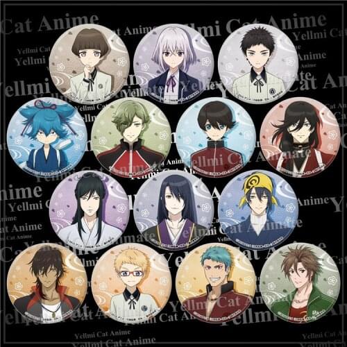 1pc 58mm Touken Ranbu Online Sword Badges Round Icons Brooch Pins