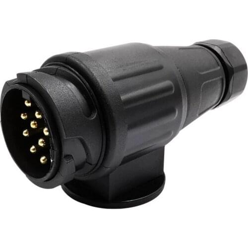 12V 13 Pin Trailer Plug Adapter Waterproof Trailer 13 Pole Electrical Connector Wiring Connector Adapter for Truck Vehicle RV