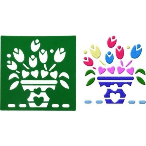 14*14 Flower pvc Layering Stencils for DIY Scrapbooking/photo album Decorative Embossing DIY Paper Cards Crafts