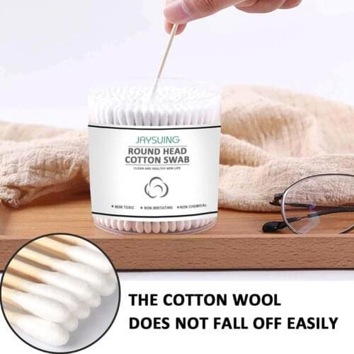 BellyLady 200pcs Disposable Cotton Swab Double-end Wood Cotton Buds Swabs Eyelash Extension Glue Removing Tools