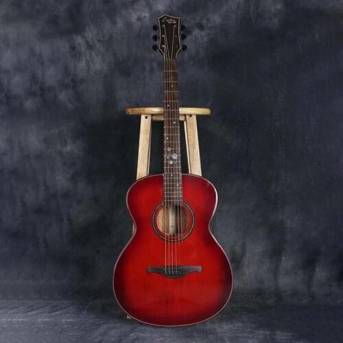 40-inch Acoustic Folk Guitar Red Cedar Solid Acoustic Guitar 6 String High Quality Guitar Concert Musical Instrument Guitarra Gi