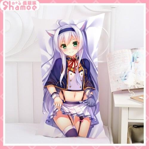 Anime Cartoon Rokudenashi Majutsu Koushi to Akashic Records Hugging ectangle Pillow Case Pillow Cover Pilllowcase Cushion Gift