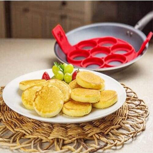 Non Stick Egg Pancake Maker Mold Silicone Egg Ring Mould Egg Cooker Pan Flip Eggs Molds Egg Cooking Tool Kitchen Accessories
