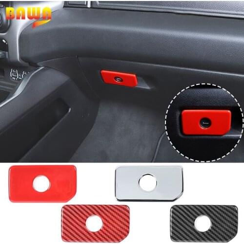 BAWA Car Co-pilot Storage Box Switch Trim Decoration Cover ABS Sticker for Dodge RAM 2018 2019 2020 2021