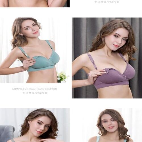 No-rims Front button-up Cross, breast feeding adjustment type convergence seamless bra underwear D005