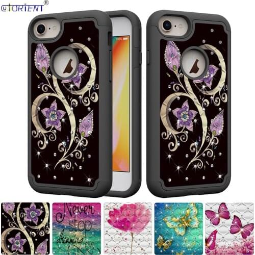 Shiny Diamond Bumper Cover For Apple iPhone 6 6S Plus Hybrid Armor Phone Case iPhone6 iPhone6S 6P 6SP Glitter Back Cases Funda