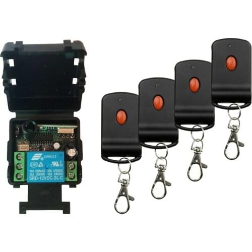 DC12V 24V 1CH 10A RF Wireless Remote Control Switch System transmitter & receiver relay Receiver Smart Home Switch