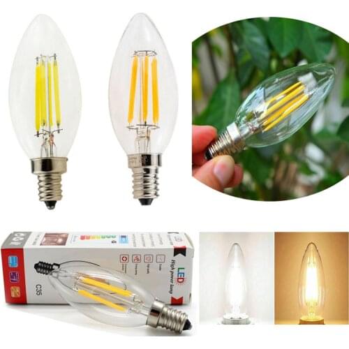 E14 2W 4W 6W 220V Dimmable LED Bulb Candle bulb Ping Pong bulb for Chandelier Filament Bulb Warm White & White