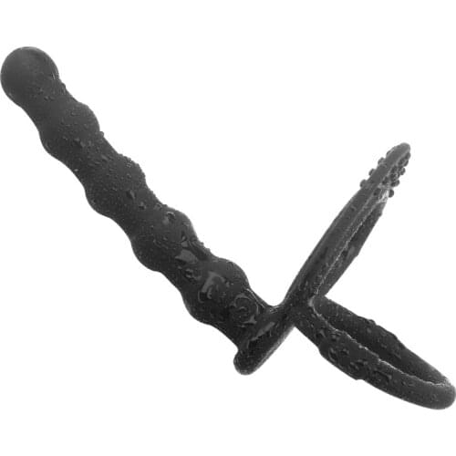 Double Penetration Vibrators Penis Strapon Dildo Vibrator Sex Toys For Women Man Strap On Penis Anal Beads Plug Adult Massager