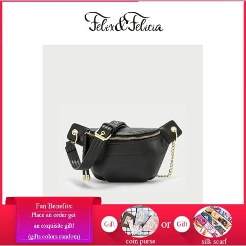 FELIX & FELICIA Brand Fashion Shoulder Bags For Women Casual Crossbody Waist Handbag Female PU Leather Retro Designer Chest Bag