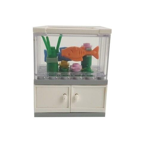 City Furniture Fish Tank Educational Building Blocks Toys for Children MOC Bricks Kids Gifts Toy for Baby Blocks