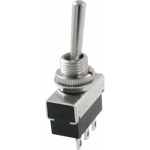 KN4-102 3A AC 250V 3 Pins ON/ON 2 Positions 8mm Thread Latching Toggle Switch Replacement