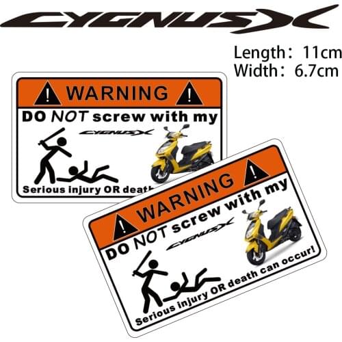 KODASKIN 2 Pieces Do Not Screw Warning Sticker Decal for YAMAHA CYGNUS-X