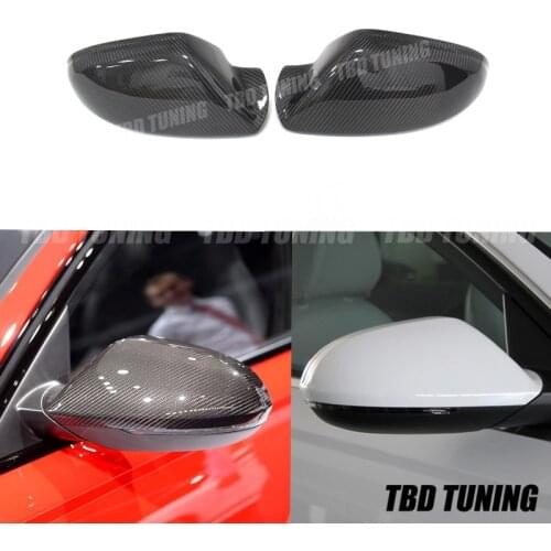 For Audi A6 S6 RS6 C7 Carbon Fiber Rear View Mirror Cover 2012 - 2019 A6 C7 S6 RS6 Carbon fiber Mirror Cover