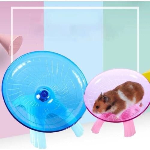Pet Hamster Flying Saucer Exercise Squirrel Wheel Hamster Mouse Running Disc Rat Toys Cage Small Animal Hamster Accessories