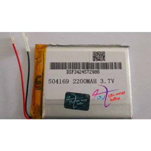 Best battery brand Free shipping 3.7 V lithium polymer battery 2200mah 504169 interphone navigator GPS vehicle traveling data re