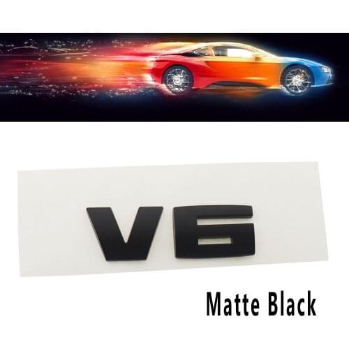 Matte Black V6 engine for F10 F30 E46 E60 E90 Trunk Rear Interior Emblem Badge Sticker