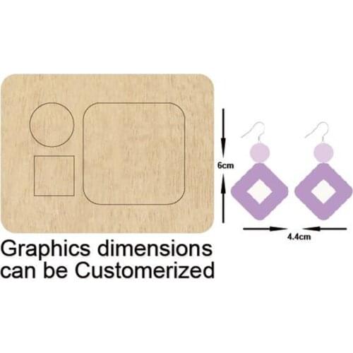 Stacked Circle Earring die cutting, triple layer round earring wood die cut Mold accessories for Leather,felt, Steel Punch - lea