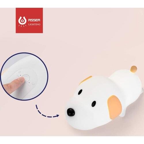 Baby Night Light Dog Night Light For Baby Kids Bedside Lamp Safe Soft Silicone Dog Light Bulb With Cute Doggy Night Lamp
