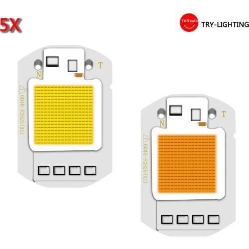 5 PCS AC projection light engine driver-free LED integrated COB lamp beads 10W 20W 30W 50W AC 220V AC 110V Plant full spectrum