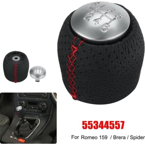 Top!-6 Speed Manual Gear Shift Knob Shifter Lever Handball for Alfa Romeo 159 Brera Spider 05-11