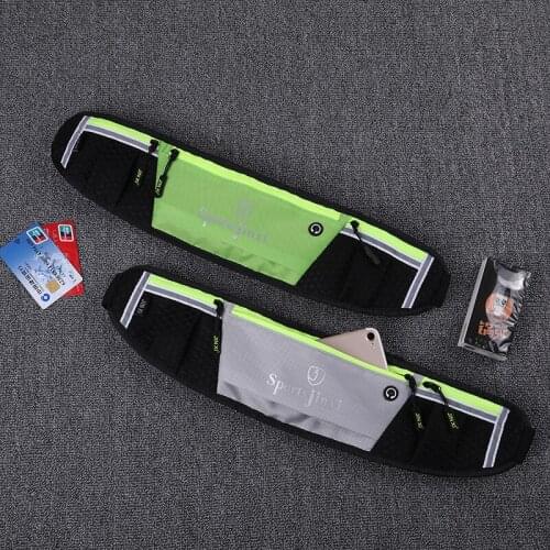 Outdoor Unisex Running Bag Waist Pack Zipper Belt Cards Wallet Pocket Mobile Phone Pouch Waist Bag Fitness Sports Accessories
