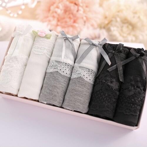 6Pcs/Lot Panties Women Sexy Underwear Cotton Briefs Girls Printed Comfortable Cueca Calcinhas Underpants Shorts Lingeries Ladies