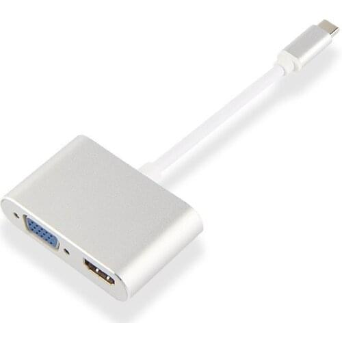 USB C Adapter Converter to HDMI VGA USB-C Cable HUB For Samsung Galaxy Tab S4 10.5 SM-T830 Case Connect projector TV Dock