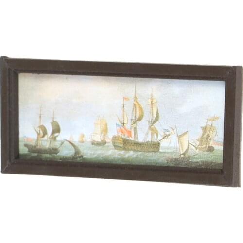 1:12 Dollhouse Miniature Picture in Photo Frame Mural Wall Paintings Decoration