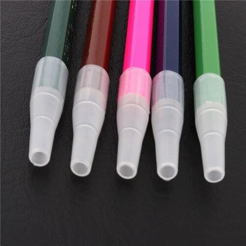 10pcs Transparent white Pencil Cap Pen Cover Student School Office Stationery Supplies