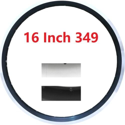 349 Folding Bike 16" 1-3/8 Bicycle Rim Double Layer Aluminum Alloy Ring CNC Black Silver 16/20/24/28/36 Hole for Brompton