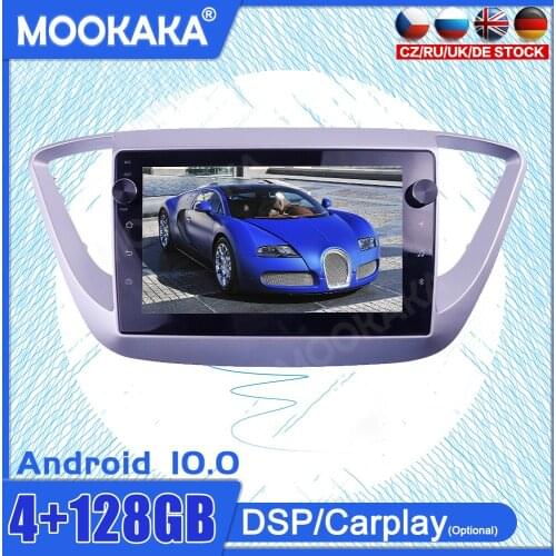 4+128G Android10 For Hyundai Solaris 2016-2018 Car GPS Navigation Auto Radio Stereo Video Multimedia Player Carplay HeadUnit