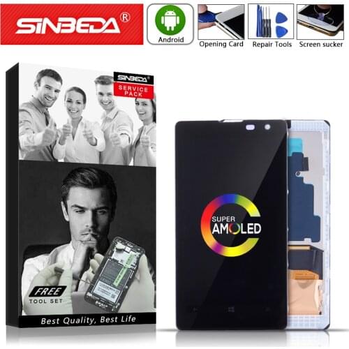 4.5"Super AMOLED For NOKIA Lumia 1020 LCD Display Touch Screen with Frame Digitizer Display LCD Replacement Mobile Phone Repair