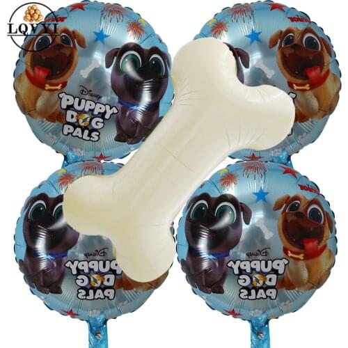 5pcs Puppy dog pals Helium Balloons brothers Bone Air Globos Birthday Party Childrens Day Foil Ballon Decorations Kids toys