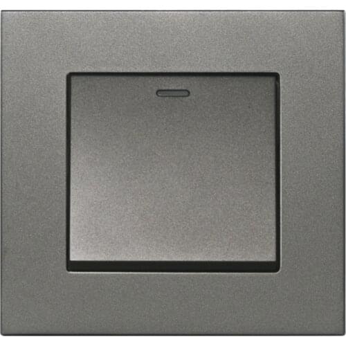 AC 110-250V 16A 86Type PC Panel 1 Gang 2 Way Pass Through On / Off Light Switch Wall Rocker Switch