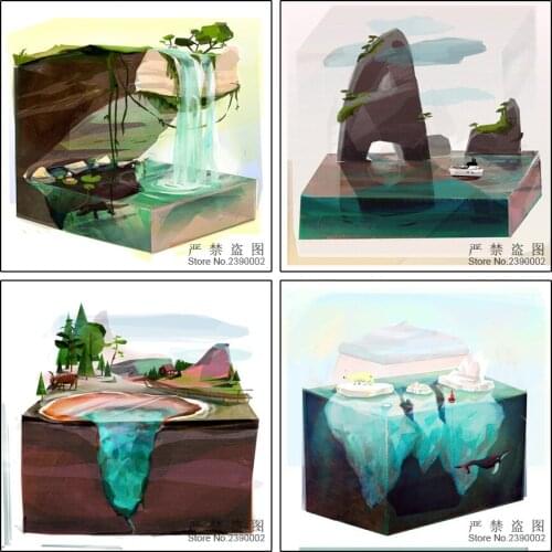 5D DIY Diamond Painting Posters Full Diamond Painting Cross Stitch Music Box Landscape Needlework Scenic Home Decorative