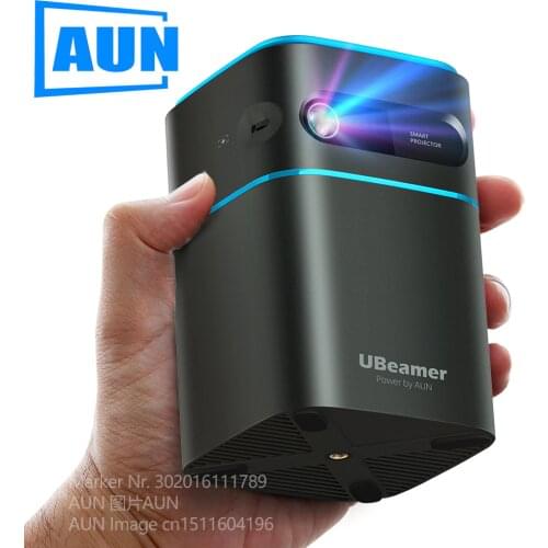 AUN Laser Projector Ubeamer 1 Pro Android 9 MINI Projector 4K Video Decode Home Theater Portable Beamer DLP Projector for Home