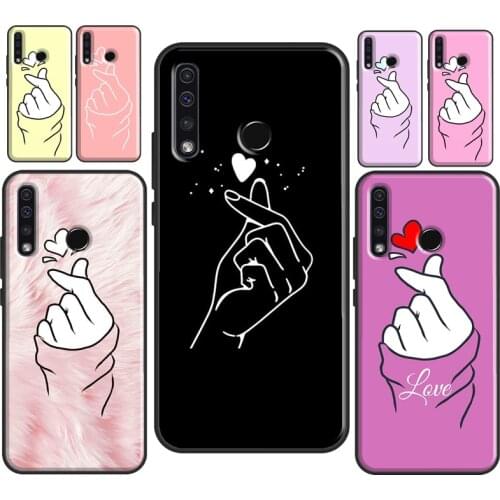 Kpop Hand Finger Heart Soft Case For Huawei Honor 10 Lite 10X 9X 8X 7X 10i 4C 7C 6C 20 Pro 7A 8A 9A 8S 9S Cover