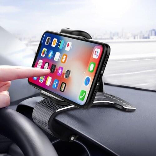 Car Mobile Phone Holder Clip Car Dashboard Mount Stand Universal 360° Rotatable Car Bracket for Temporary Parking Number Card