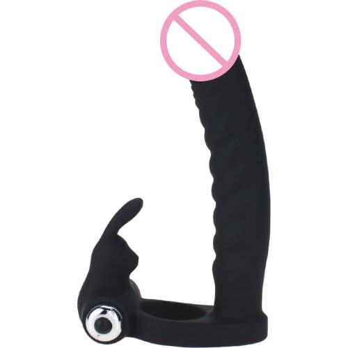 Double Penetration Vibrators Penis Strapon Dildo Vibrator Strap on rubber dick Vibration Anal Plug Sex Toys Men Prostate Massage