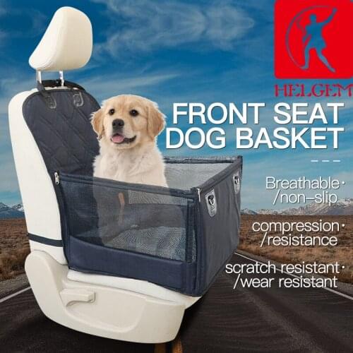 HELGEM Folding Pet Dog Car Carrier Seat Cover Mesh Bags Caring Cat Basket Waterproof Pets Travel Mat