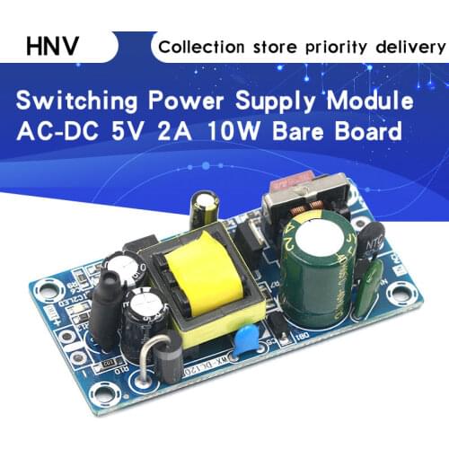 AC-DC 5V2A 10W Switching Power Supply Module Bare Circuit 85-264V to 5V 2A Board for Replace/Repair 12V1A