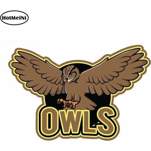 HotMeiNi 13cm x 8.8cm for Owl Cartoon Car Stickers Sunscreen Vinyl JDM Bumper Trunk Truck Graphics Waterproof Anime Motorcycle