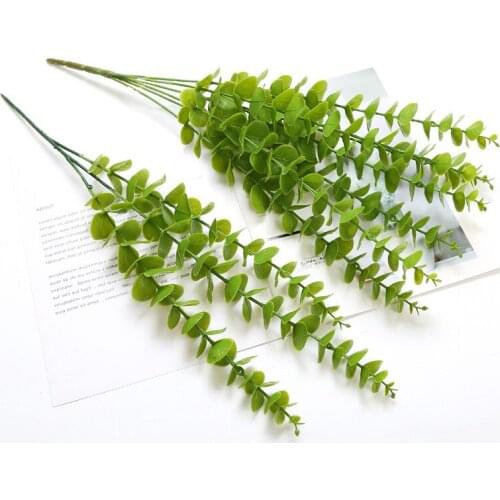 Artificial Plants Green Grass Plastic flower Simulation Grass Desktop Decor Grass for Garden Outdoor Decoration Fake Plants