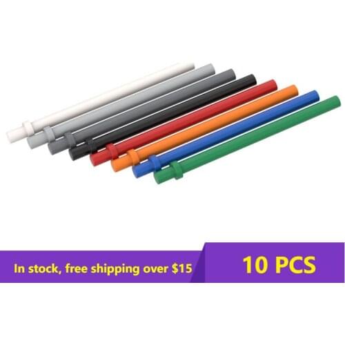 10PCS Bricks Compatible Assembles Particles 4095 6.6L with Stop Ring Building Blocks Parts DIY Educational Parts Toys for Kids