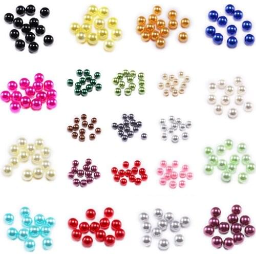 T Non-porous ABS Imitation Pearl Beads 3/4/6/8/10/12/14MM Round Plastic Acrylic Spacer Beads Can Be Used Jewelry Making Results