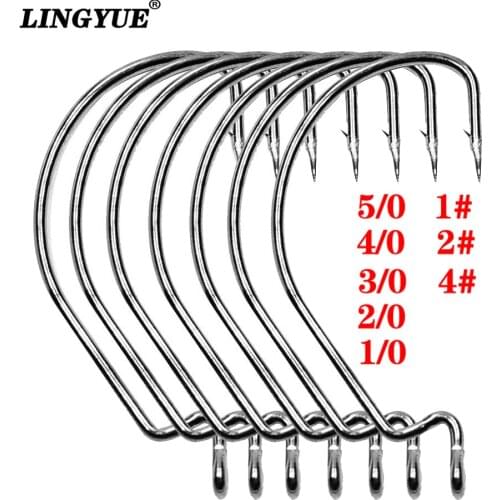 10pcs Offset Hook Carbon Steel Fishing Hooks Jig Crank Big Bass Hook Lead Jig Head Crank Barbed Hook for Soft Fishing Lure